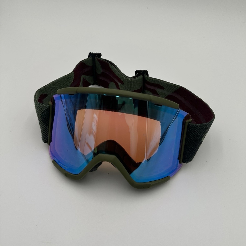 Smith Squad XL Ski Goggles ChromaPop Green Frame With Orange Blue Tint Lens